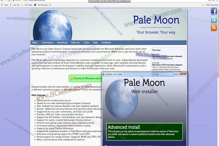  Pale Moon 33.9.0 (64-bit)أحدث إصدار للويندوز 