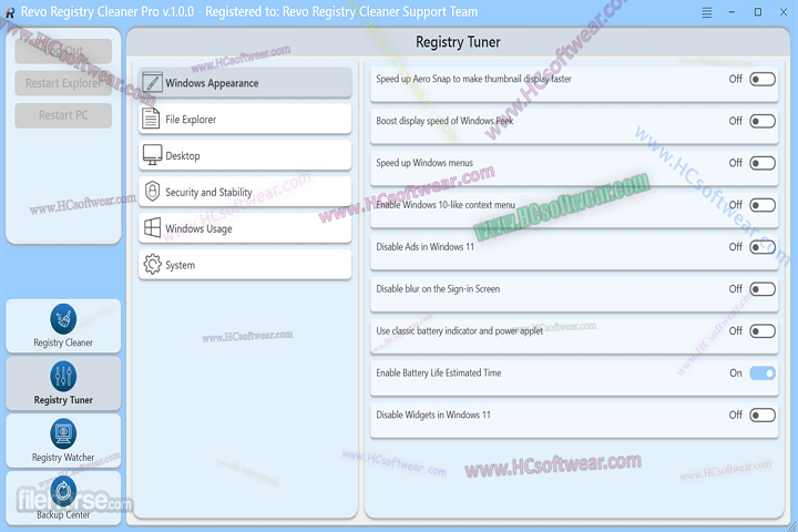  Revo Registry Cleaner Pro 2.0.0أفضل أداة لتنظيف الريجستري