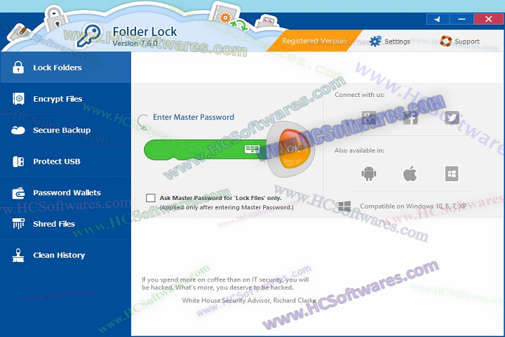 Folder Lock 10.1.10برنامج قفل وتشفير الملفات 