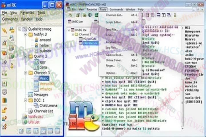 mIRC 7.82للتحدث والمراسلة الجماعية عبر الخوادم mIRC 7.82للتحدث والمراسلة الجماعية عبر الخوادم
