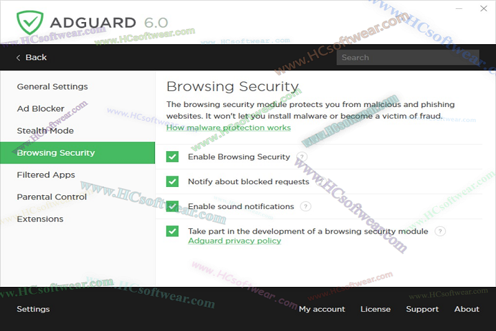 AdGuard 7.22.2الإعلانات وتسريع المتصفح