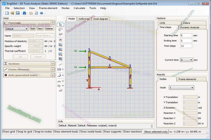 Engissol 2D Frame Analysis Free Download Analysic Tools