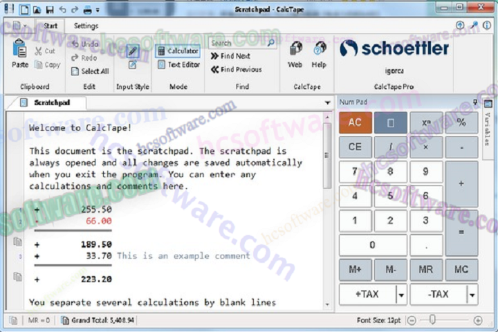 Download CalcTape Business 2023 Free Download Accounting Tools