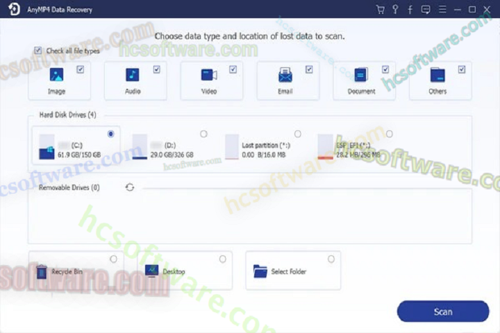 تحميل AnyMP4 Data Recovery 2025 Free Dwonload