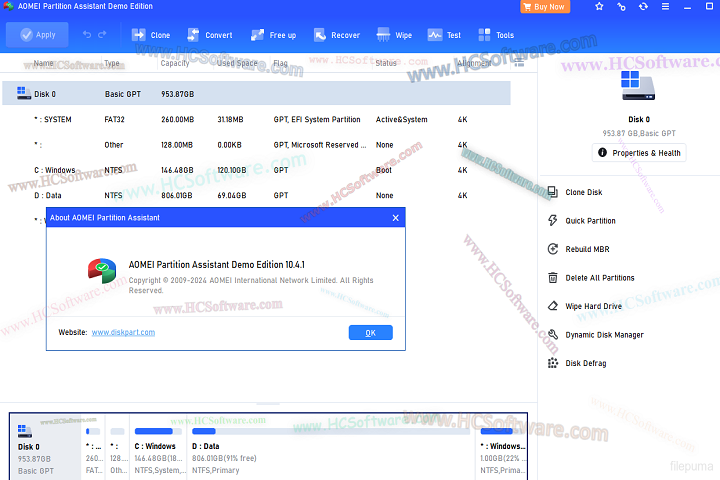 AOMEI Partition Assistant 10.9.2 + WinPE Download Free