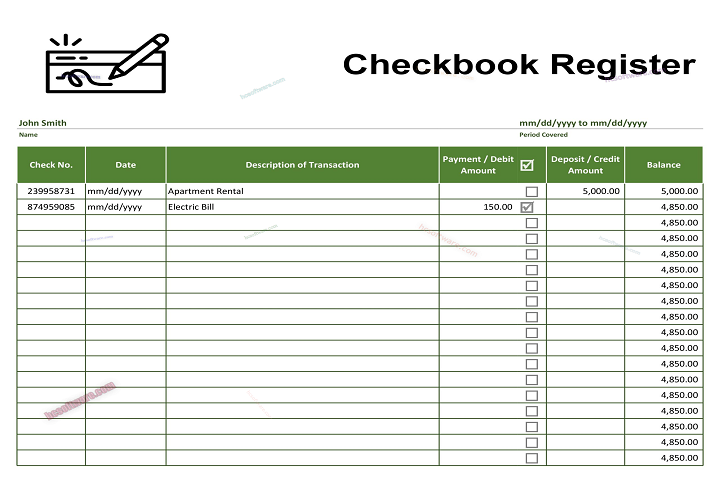 تحميل Checkbook For Excel Free Download Full Version