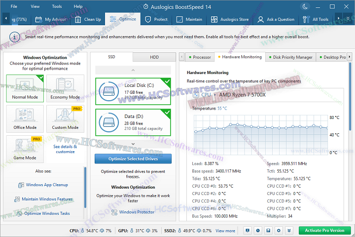  Auslogics BoostSpeed performance