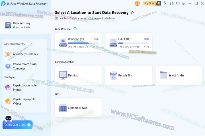  UltFone Windows Data Recovery official download