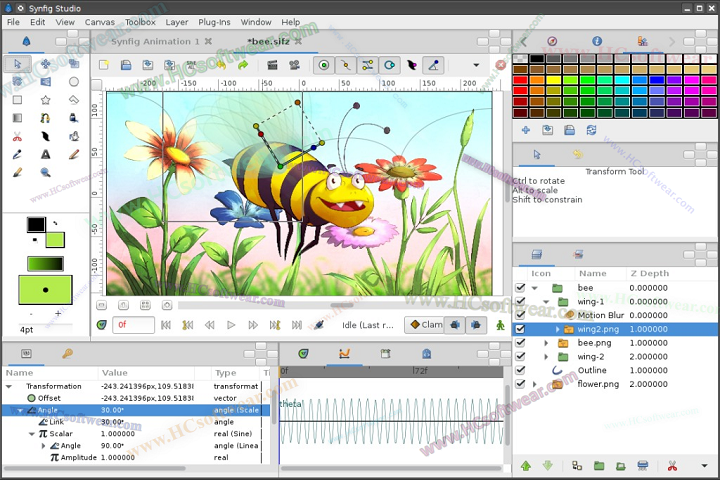 Synfig Studio 1.5.4 (64-bit)  الأنيميشن باحتراف  أجهزة ضعيفة