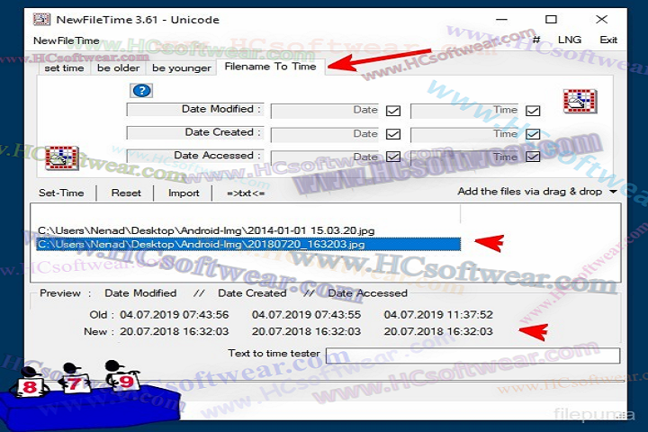  NewFileTime 8.16 (64-bit)لتعديل تاريخ الملفات 