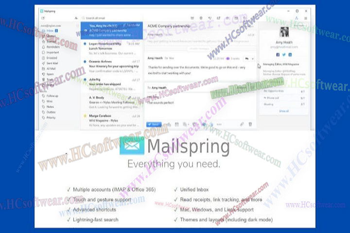 Mailspring 1.17.2 إدارة البريد الإلكتروني للويندوز