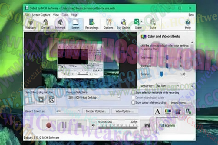 Debut Video Capture 13.00لتسجيل الشاشة والفيديو بجودة عالية