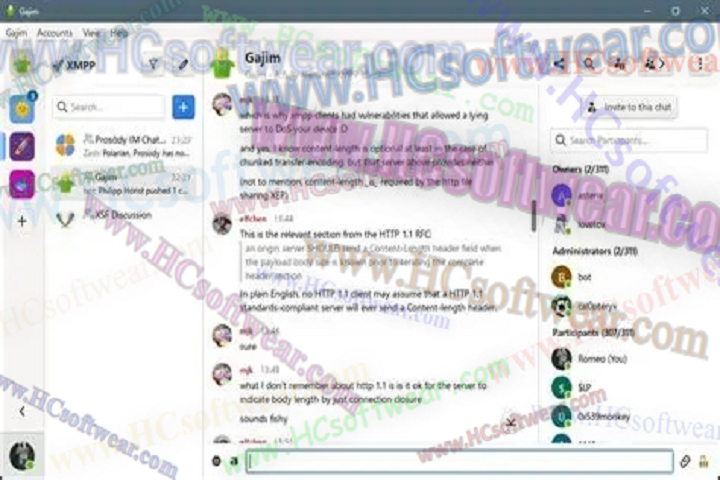 Gajim 2.4.6أفضل برنامج محادثة-XMPP آمن وخفيف