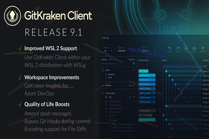 GitKraken 12.1.1أفضل أداة لإدارة